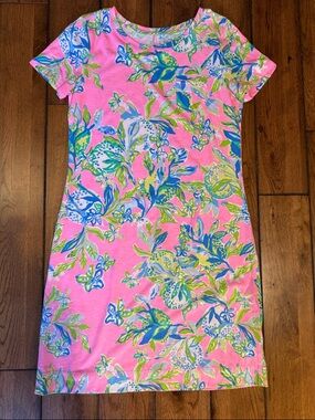 Lilly Pulitzer Pink Floral Shift Mini Dress